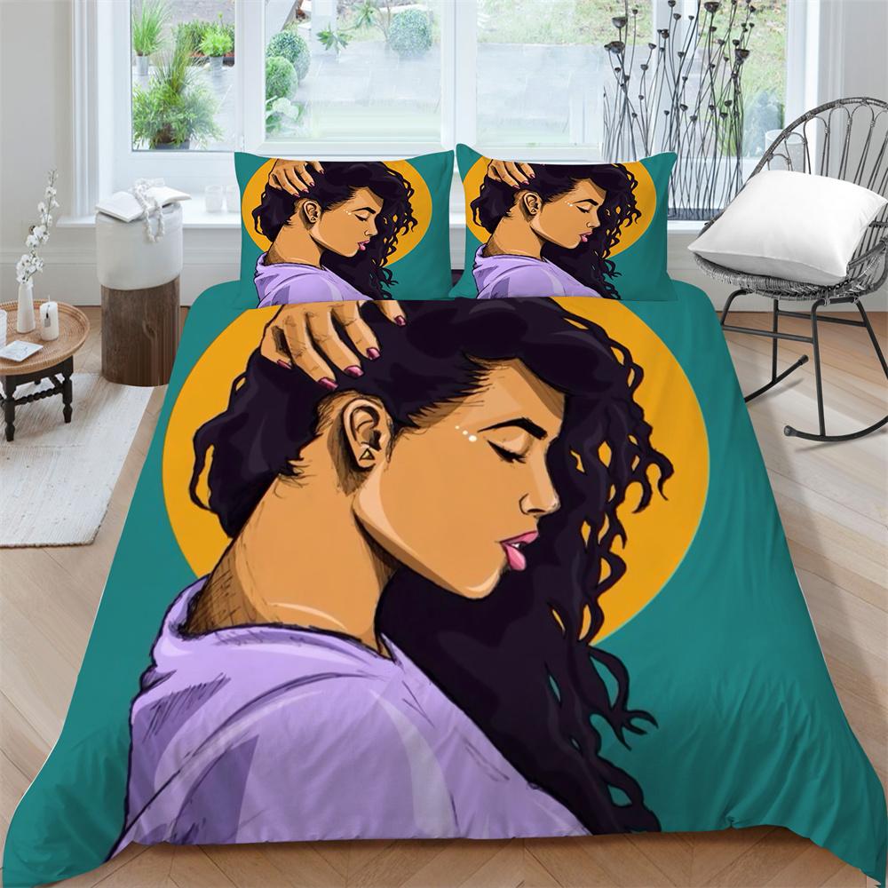 Home Textiles Bedding Girl Quilt Cover Bedding Set 3D Cartoon Duvet Cover Comfortable Bedclothes Microfiber Quilt Cover