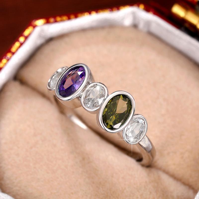 

CAOSHI Fashion Female Finger Ring with Bright Crystal Personality Design Accessories for Engagement Party Modern Style Jewelry 6