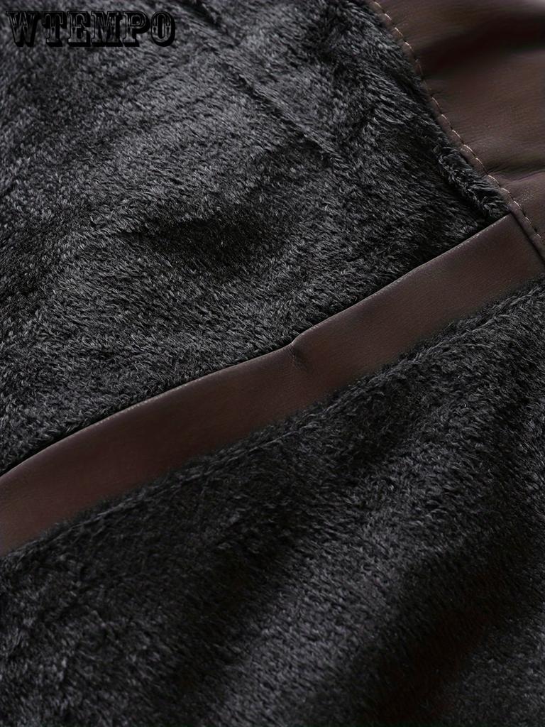 Jaqueta de motociclista retrô PU, jaqueta de couro sintético casual masculina com gola alta