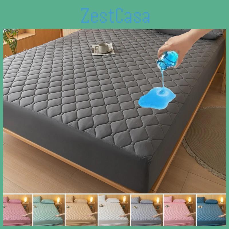 Super Bed Sheet Waterproof Fitted Thicken Cotton Bedspread Bedcover Mattress Cover Home Bedroom Bed Pad Protector