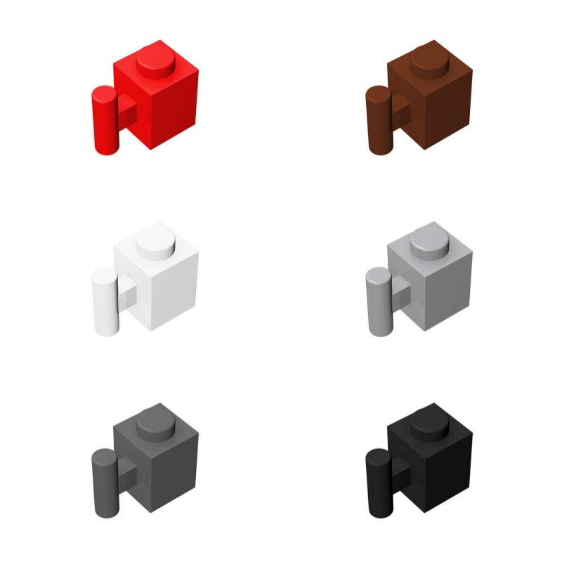 10PCS 2921 Modified 1 X 1 with Bar Handle Block Moc Color Compatible with Brick DIY Children's Toy Assembly