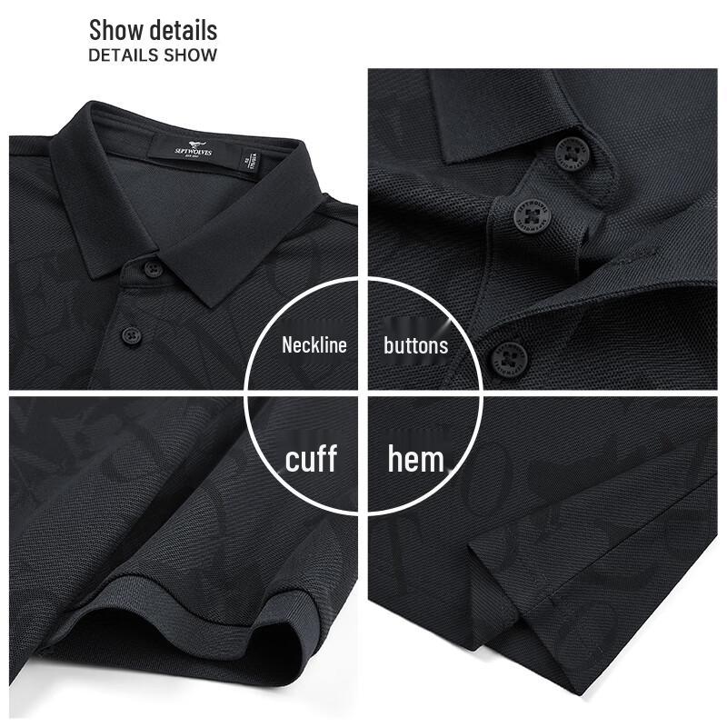 Seven Wolves Men's Letter Print Polo T-Shirt