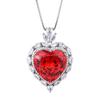Jewelry Bird'S Nest Cut Retro Large Heart Pendant Necklace Main Stone 20 * 20
