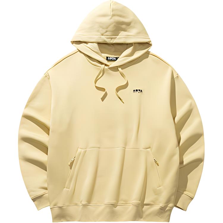 Anta Comfortable Breathable Loose Hoodie With Letter Print Men Tops Hao-Yu-Yellow 152448711N-2