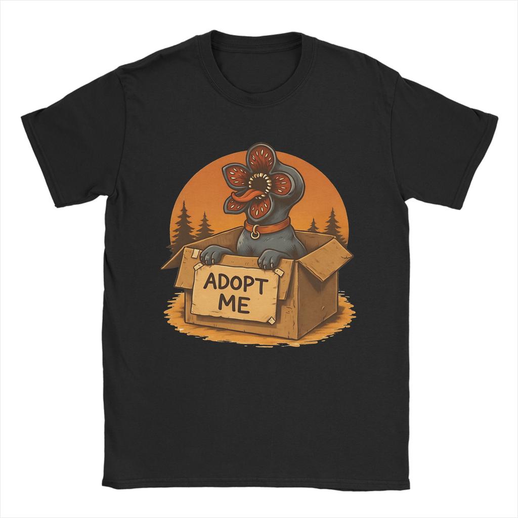 Adopt A Demodog Cute Retro 70s Monster TShirt Summer Harajuku TShirts Adult 100 Cotton O Neck Plus Size 5XL Top Tees Gift