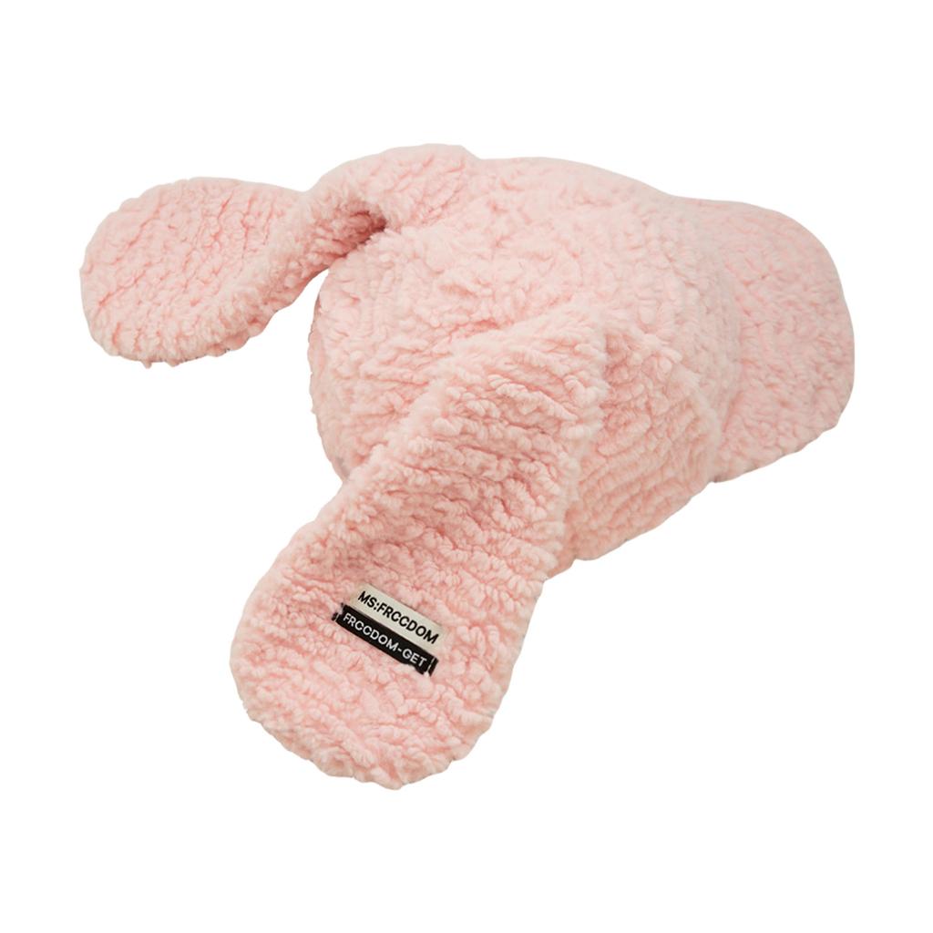 Winter Warm Cap Plush Hat with Rabbit Ears Soft Breathable Furry Baseball Hat Women Headdress Outdoor Activity Headgear