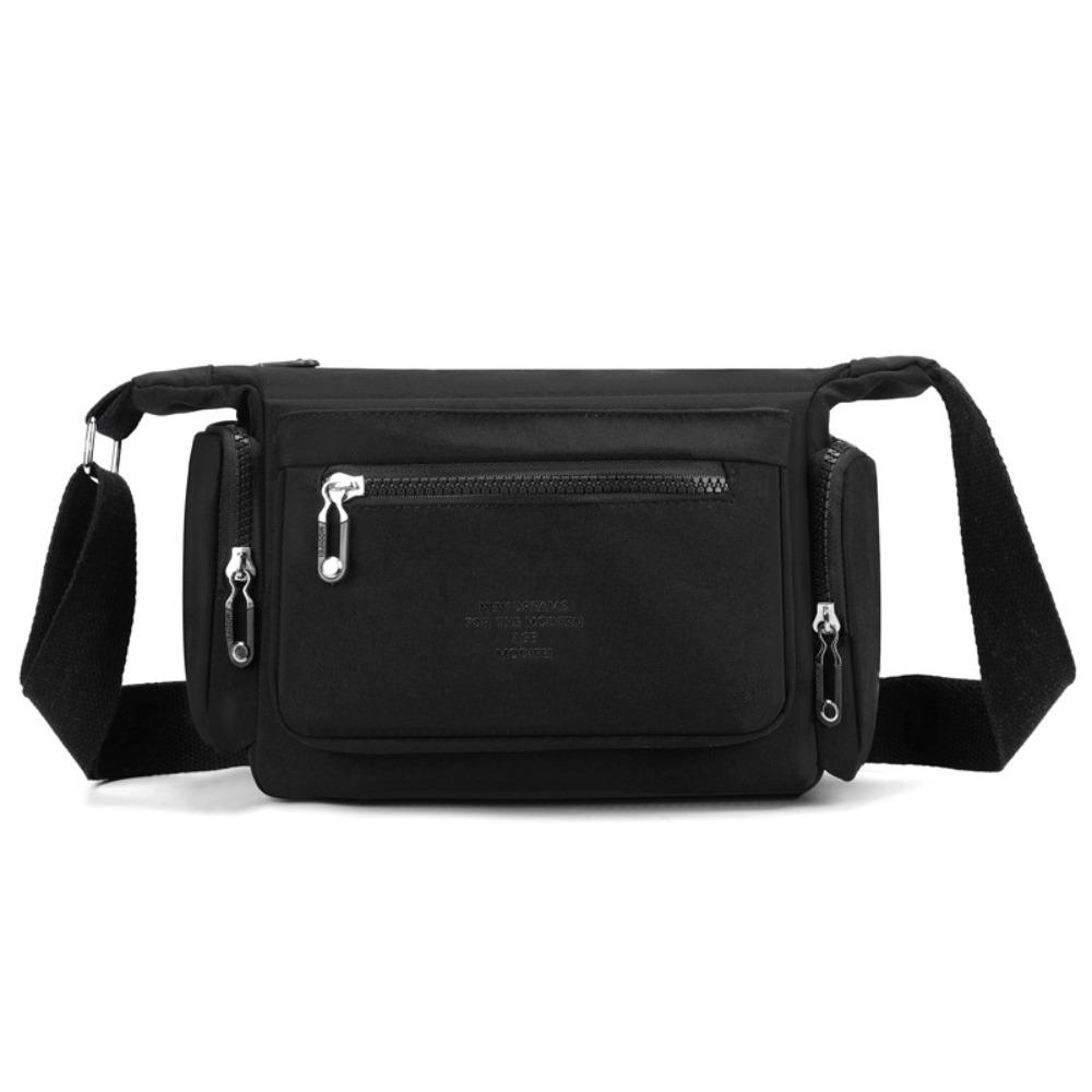 

Portable Multipockets Shoulder Bag Lightweight Mobile Phone Bag Fashion Nylon Crossbody Bag Travel чёрный