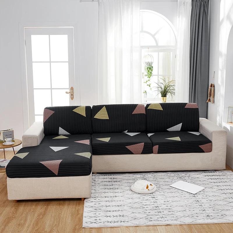 Elastic Sofa Cushion Cover Anti-Dust Sofa Cover For Living Room Pets Kids Seat Cover Chaise Longue Corner L Shape Sofa Slipcover
