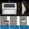 3000K Solar Stainless Steel Step Light IPX65 Waterproof Anti Drop Antisepsis Wall Light Decoration Terrace Rechargeable Led Lamp