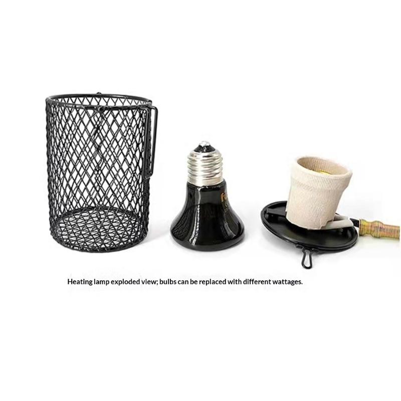 Heat Lamp Cover for Reptiles Ensuring Even Heat Dispersion and Enhancing Protections in Enclosures Bird Cage Accessory