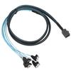 Mini SAS Interface HD 36P SFF 8643 To SATA 7Pinx4 Connector Injection Molding Hard Drive Cable