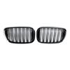 Black 2 Slat Front Kidney Grill Grille Fit BMW 7 Series G11 G12 2016-18 Pre-LCI