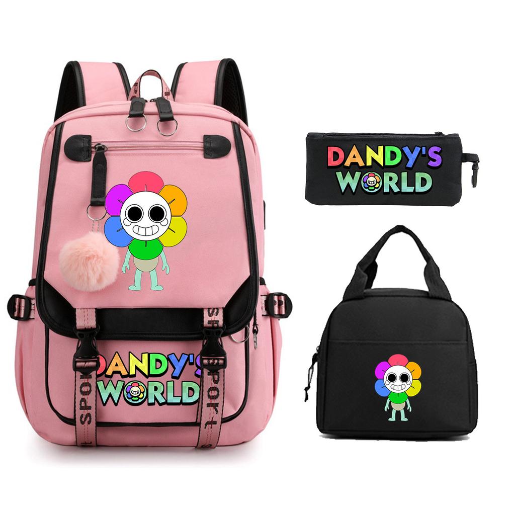 Dandy's World Print Fashion Backpack Set Cross-border Trend Campus Male and Female Versatile Student Bag