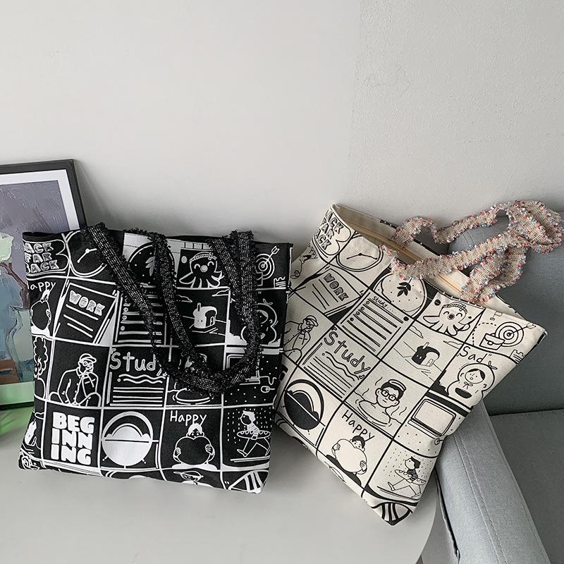 Trendy Women's Vintage Print Large Capacity Shoulder Bag 2025