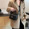 Borsa a tracolla a tinta unita in PU da donna, borsa per riporre oggetti, alla moda, grande capacità, può contenere cosmetici, gioielli, cellulare