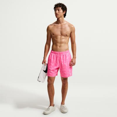 Мужские пляжные шорты Nike Sunglow Pink/Sunglow Pink/Sunglow Pink/White S