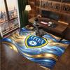 Leeds United Football Print Crystal Velvet Rug, Comfortable Water Absorbent Non Slip Indoor Floor Carpet