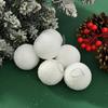 6pcs 4/6/8CM Christmas Snowballs DIY Xmas Tree Hanging Pendant  Hotel Office Decor