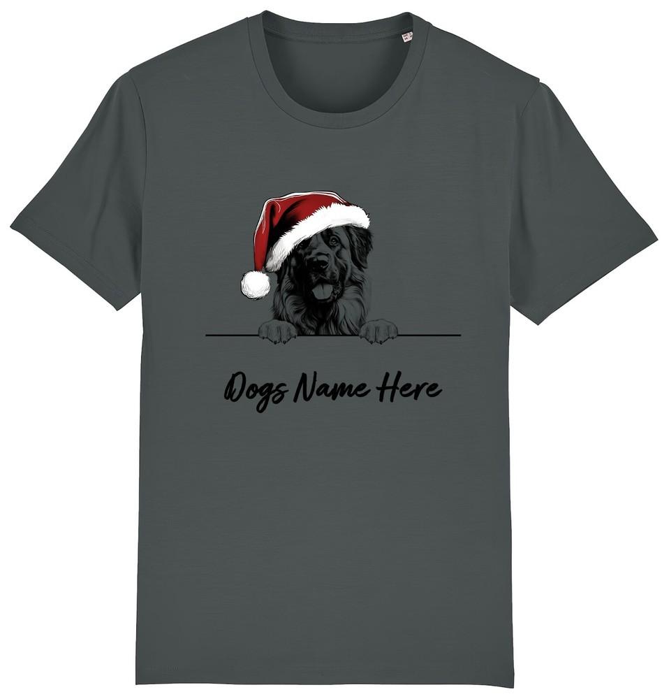 

LEONBERGER Personalised Christmas Dog T-Shirt Mens Womens Kids Dogs Name Gift S