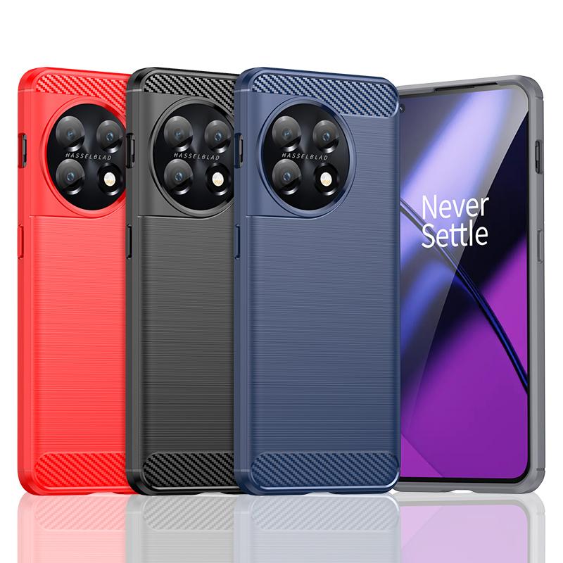 New Phone Case For One Plus 9 Pro 9R 9RT 10 Pro 10R 10T 11 11R 12 12R Silicone Solid Color Fall and Collision Protection Cover
