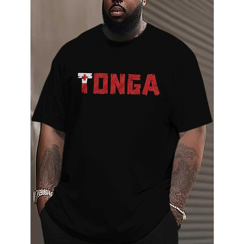 T-shirt Casual alla Moda da Uomo Taglia Europea a Maniche Corte in Taglie Maggiori per Primavera ed Estate, Caratterizzata da una Stampa Comoda