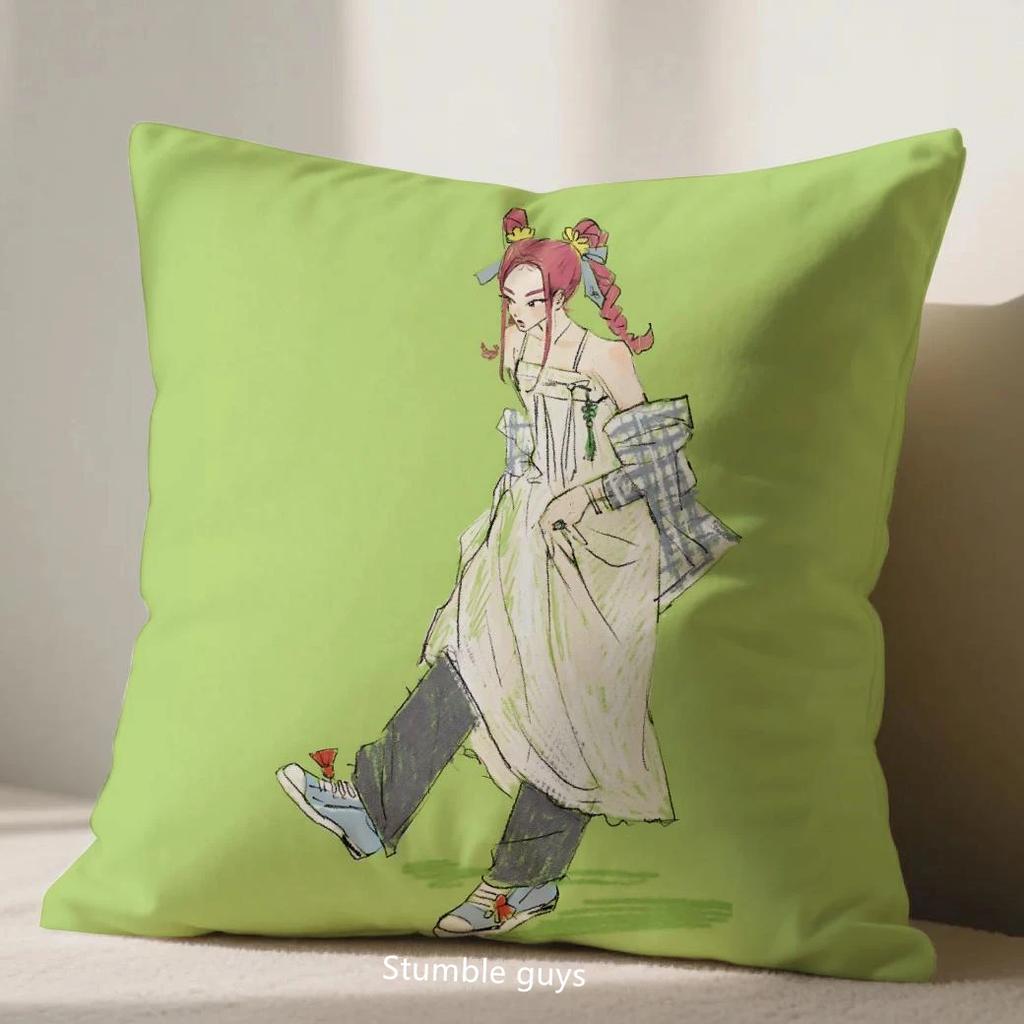 Demon Hunters Anime 45X45cm Cushion Cover Kpop Sofa Pillowcase Bedroom