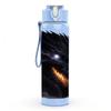1PC Dark Black Winged Beast Fantasy Portrait Print 750ml Color Plastic Sports Water Bottle Leakproof Flip Straw Lid Suitable for Sports Office Use