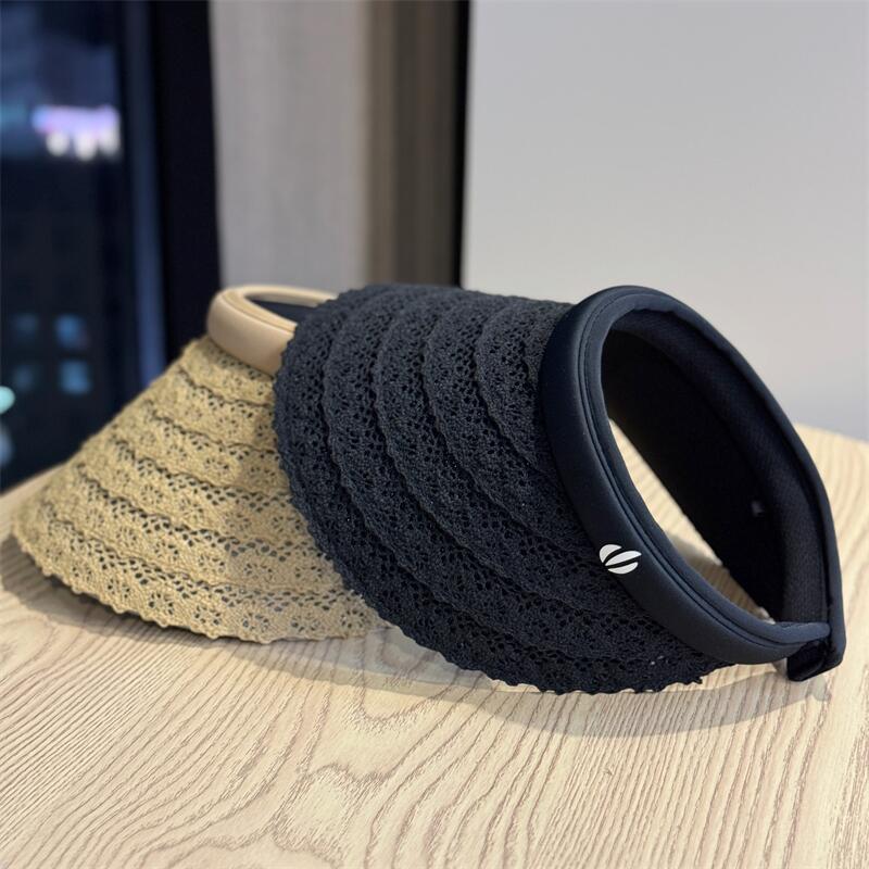 High Quality Summer Lace Sun Hat Women's New Seaside Beach Big Eaves Headband Versatile Empty Top Hat