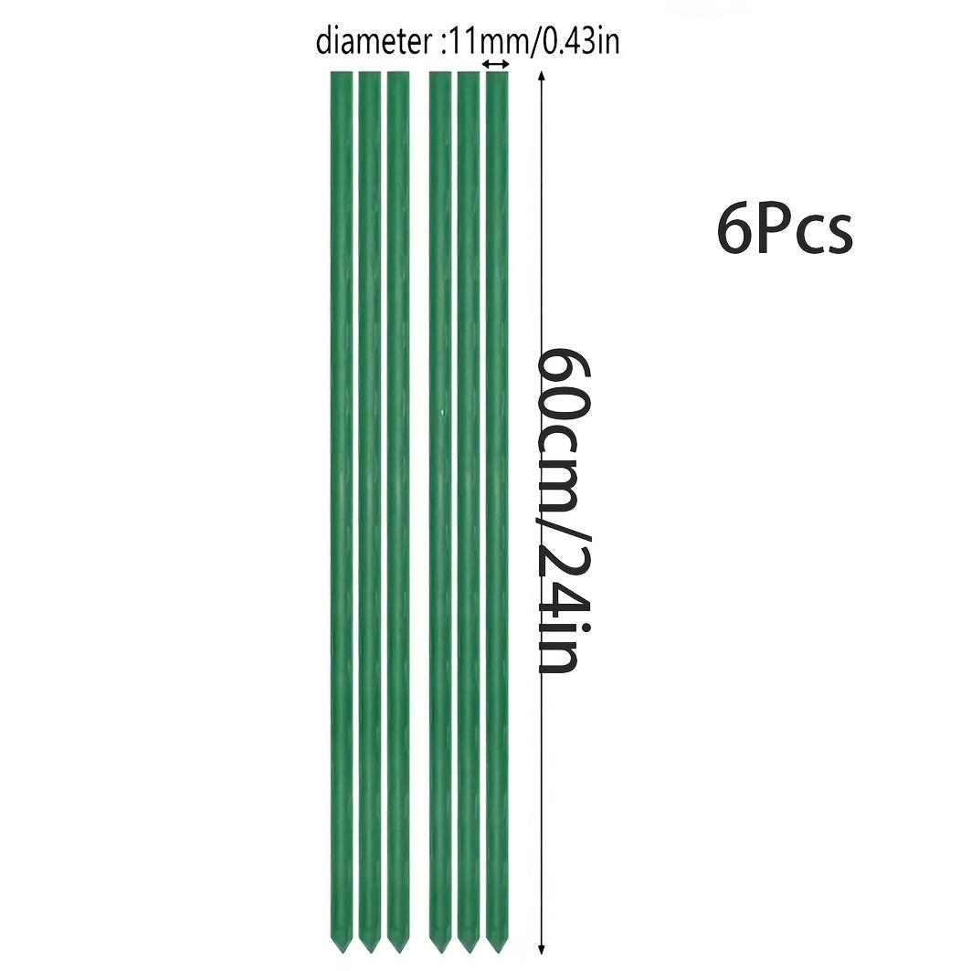 

6 шт. вьющихся шпалер, обернутых в пластиковую стальную трубу, кронштейн для подставки для цветов для садоводства на открытом воздухе, опорный столб для вьющихся растений для огурцов и винограда во дворе 0.8*60cm/0.315*24in