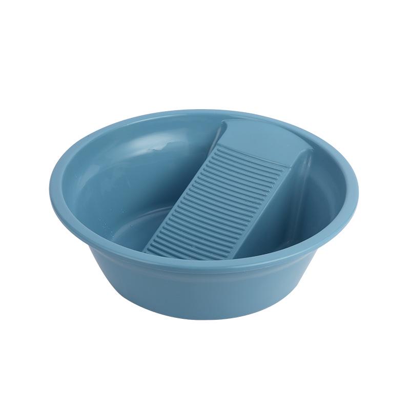 Washbasin with Integrated Rubbing Board for Dormitory Use - Ideal for Clothes and Shoes