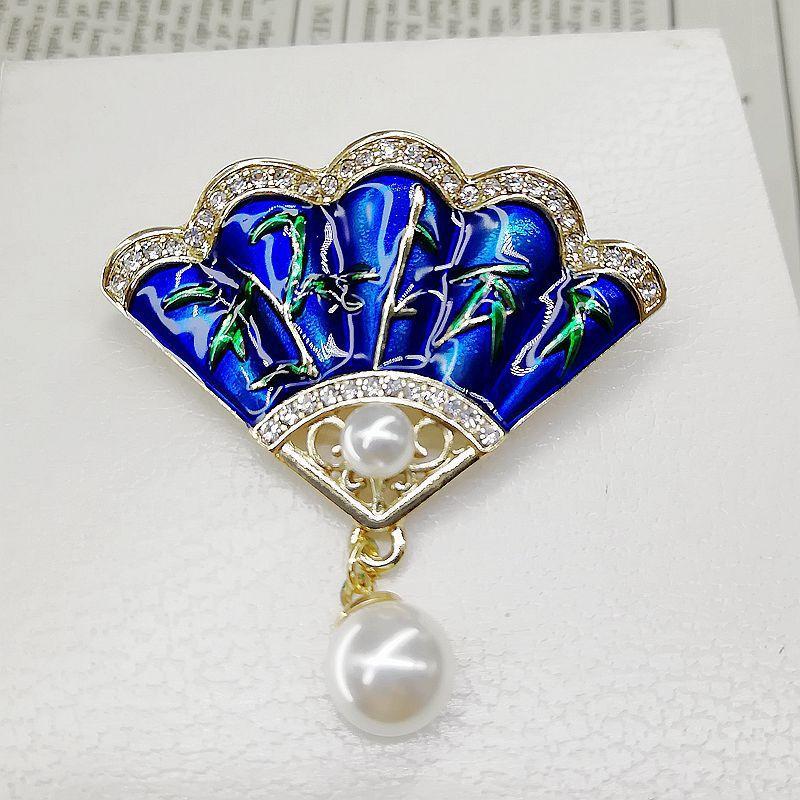 

Эмалевая капельная веерная брошь Galaxy Kee Jewelry винтажная драгоценная жемчужина женская брошь-булавка