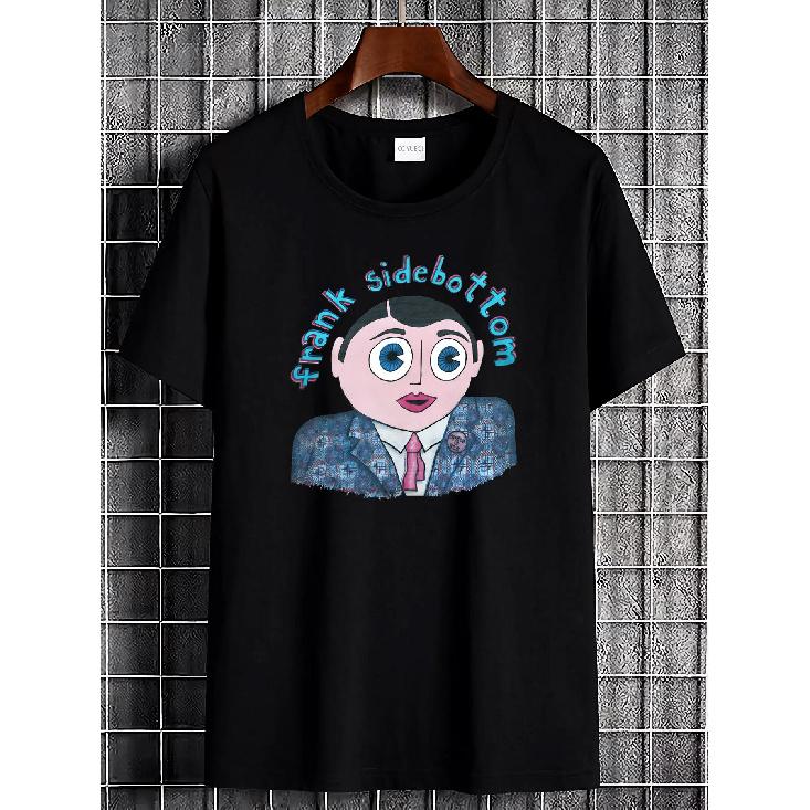 Men s Frank Sidebottom Costume T-Shirt - Iconic Face & Is Ace Logo Print Retro 80s TV Show British Comedy Vintage Tee - Unisex Casual Short Sleeve S