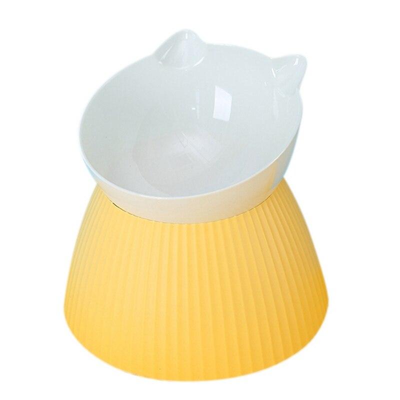 Non-slip Cat Bowl High Foot Dog Bowl 15° Neck Protector Cat Pet Food Water Bowl Pet Feeding Cup Pet Feeder Bowl