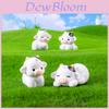 Adorable Resin Brave Little Cow Figurine Desktop Decoration Car Ornament Cute Cartoon Style
