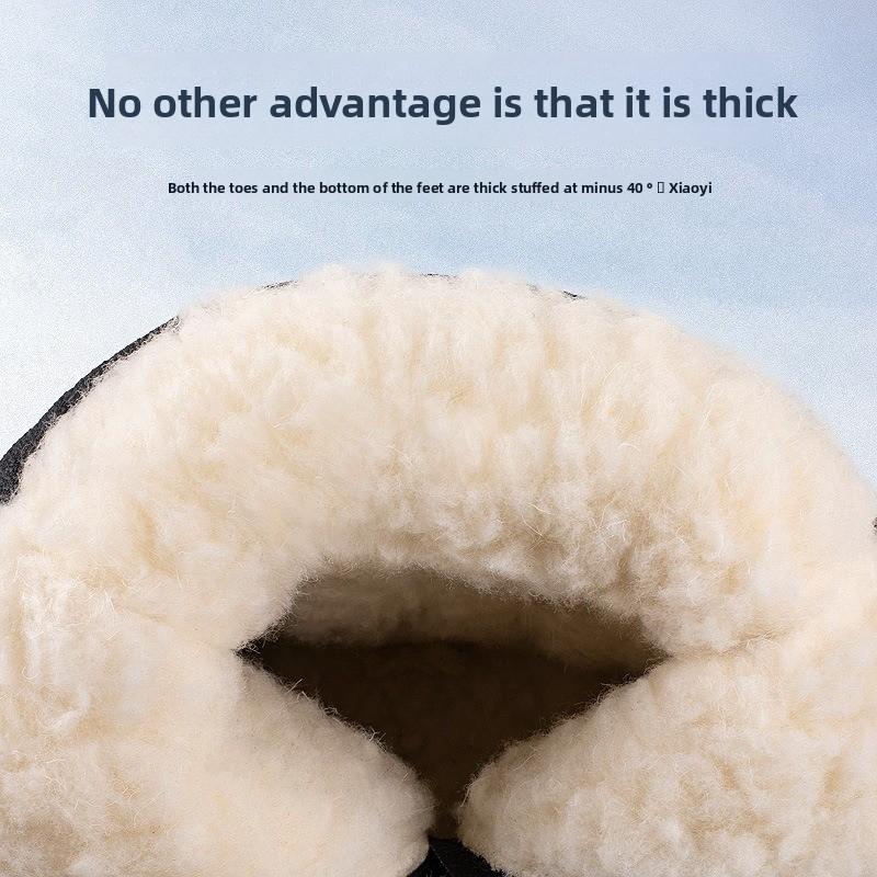 Winter Herren High-Top Stiefel 2025Neu Schneestiefel Winter Plüsch Warme Baumwollschuhe Outdoor Rutschfeste Plateau-Stiefel für Herren Freizeitschuh