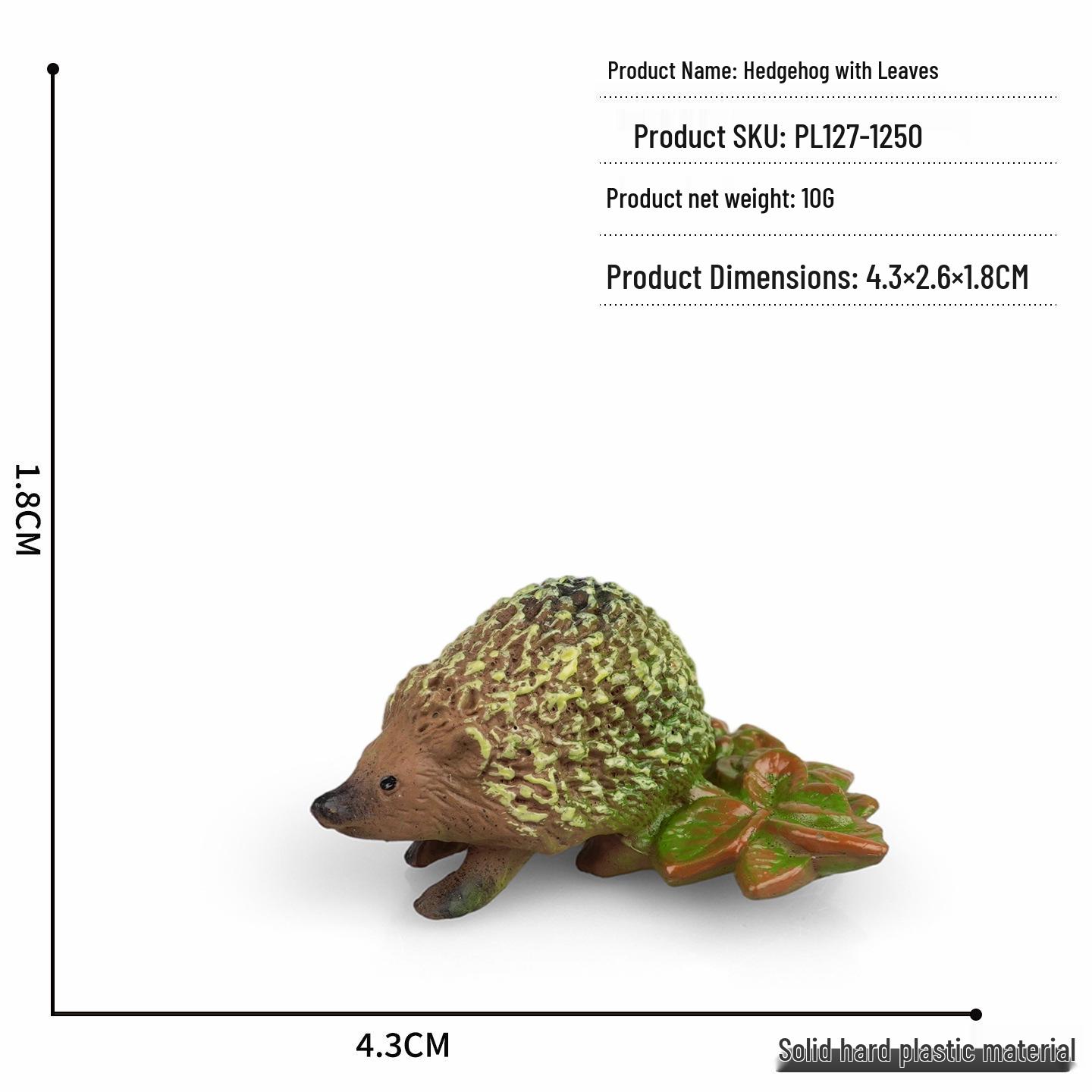 Children s Educational Wild Animal Model: Jungle Hedgehog, Bristle Rat, Badger Toy Set