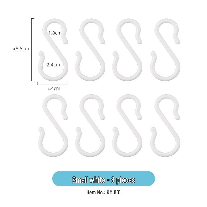 Japońskie haczyki drzwiowe w kształcie S bez wiercenia do kuchni i łazienki