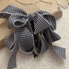 Cute Tartan Hairpin Soft Textile Design School Style Hair Ornament For Teens Ladies