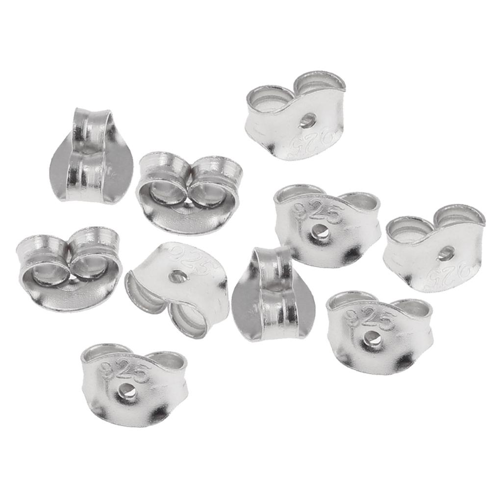 5 Pairs Earring Backs Jewelry Finding for Girls Silver Small