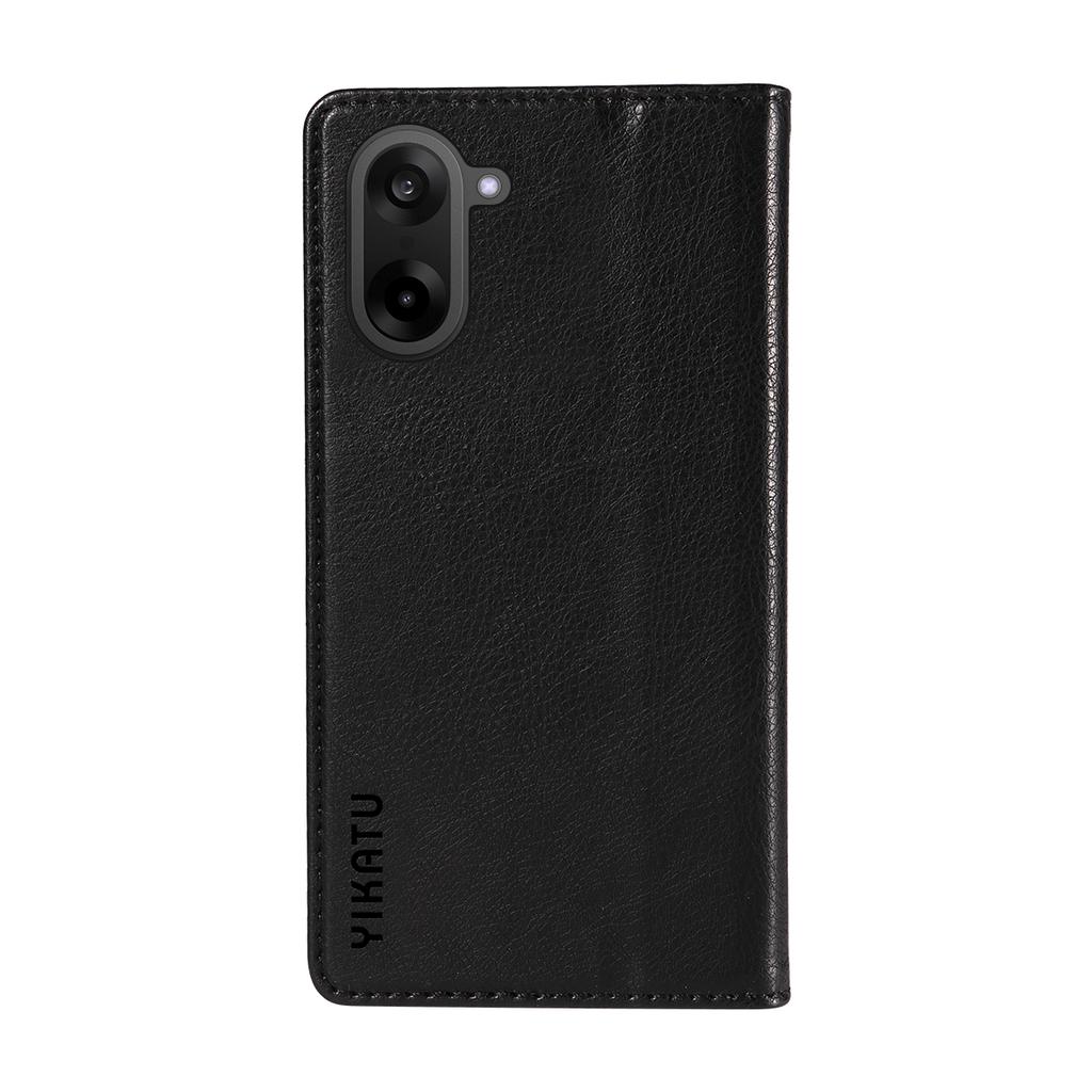 For OnePlus Nord CE5 5G/OnePlus Ace 5 Racing 5G Wallet Case YIKATU YK-006 Magnetic Closure Leather Phone Cover Litchi Texture