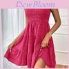 Elegant 2024 Summer Women's One Shoulder Strap Dress In Solid Colors For Stylish Outfits