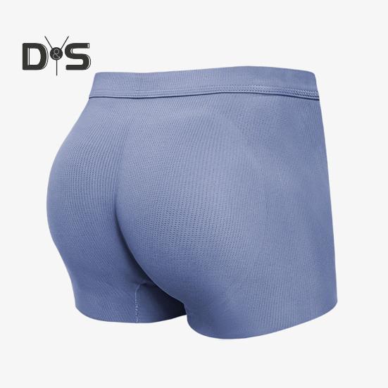 Fake Ass Underwear 3D Design Sporløs effekt Mellomhøyt Ensfarget Boxer Undertøy U-konveks Ergonomisk Design Boxershorts
