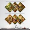 6PCS Cleaning Dishcloths Reusable Kitchen Dish Towels Tropical Animal Pattern Dishcloth Absorbent Lint Free Cloth Washable Duster Rags Tea Towels