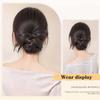 Lockiger Zopf für Mädchen, Chignon, synthetischer Haarring zum Einclipsen, zum Aufwickeln, unordentlicher Dutt, Pferdeschwanz, glattes Haargummi, flauschiges falsches Haarteil