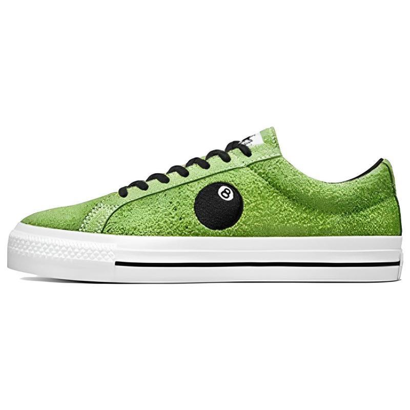 

Stussy x Converse One Star Модные трендовые низкие парусиновые кеды Унисекс Зеленый и Черный 38