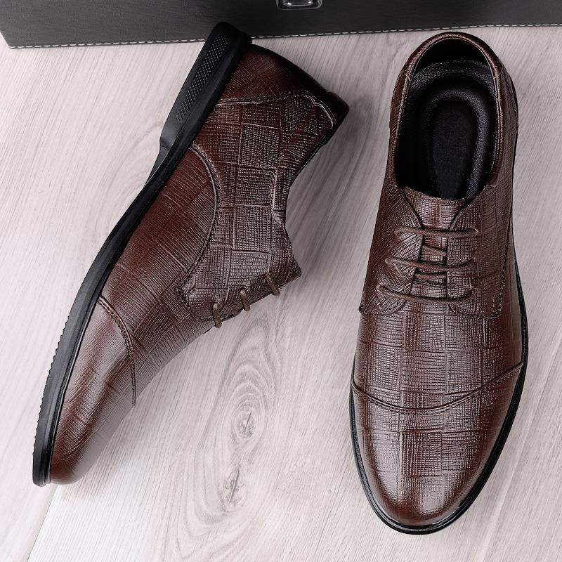 Fashion2024 Brand Men Shoes Top Quality Oxfords British Style Men Genuine Leather Dress Shoes Business Formal Shoes Men Flats Business