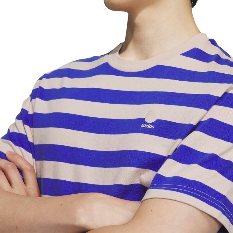 adidas Neo T Shirts Unisex Blue Crew Neck Moderate Straight Fit IA4976