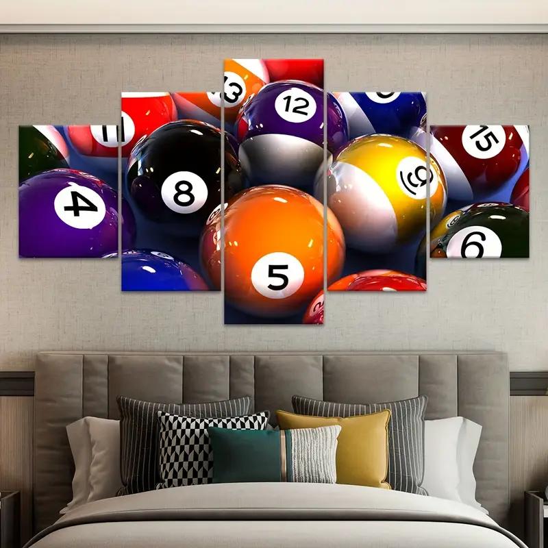 Poster Tavolo da Biliardo, Adatto per Soggiorno, Decorazione Casa, Arte a Tema Sportivo, Appassionati di Giochi e Intrattenimento, Senza Cornice