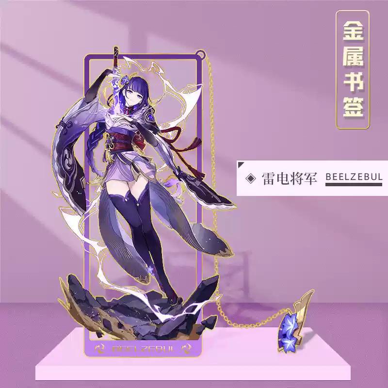 Set Ufficiale Segnalibri Metallici Genshin Impact Skirk Furina Scaramouche Kinich Valessa Supporto Personaggio Arredamento Scrivania Anime Regalo