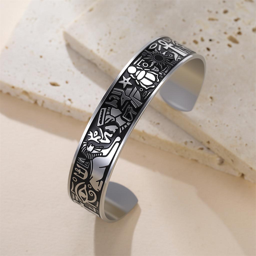  Mysterious Ancient Egyptian Bracelet Anke Cross Eye of Horus Sphinx Symbol Bangles Vintage Egypt Amulet Jewelry Gift